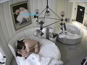 豪华套房高颜值性感美女竟和猥琐胖男酒店开房,操的花样还真多