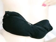 酒店黑色亮片吊带裙肉丝高跟受不了了