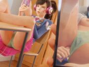 爆入校服DVA 1080p Overwatch 守望先锋 3D