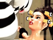 科幻性爱机械人在禁区里硬操黑发女神深喉