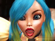 美丽的雌性精灵被地牢里的大怪物搞得屁滚尿流