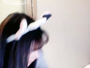 风骚御姐一线天肥穴情趣手铐粉绳捆绑黑丝足交