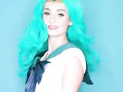 莱西 列侬扮演水手海王星接受巨大鸡巴