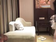 蓝衣高颜值妹子啪啪，情趣透视装扭动诱惑抬腿站立后入