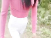 猥琐姐夫带着极品小姨子郊外打野战 吃鲍鱼啪啪啪