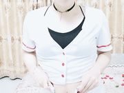 极品眼镜御姐和有点变态的异性装炮友啪啪,口爆吐白浆样子非常淫骚