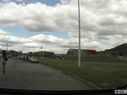 搭讪顺风车白嫩黑丝女神野外玩刺激车震极品女神无套直接插入