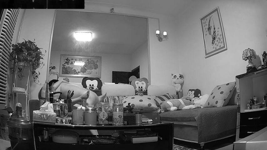 破解摄像头偷窥洗澡出来的美少妇和留着小胡子的老公在沙发啪啪