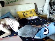 破解摄像头夫妻下午睡醒来一炮侧入式正面打桩