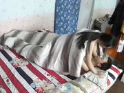 甜蜜小夫妻午睡前揉着美乳各种体位抽插等