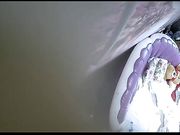 小旅馆情趣大圆床偷拍中年男女开房啪啪老司机就是会玩经典招式黄狗射尿