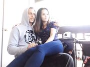 清纯漂亮高颜值混血亚裔美女与ROCK大屌男友阳台上啪啪啪